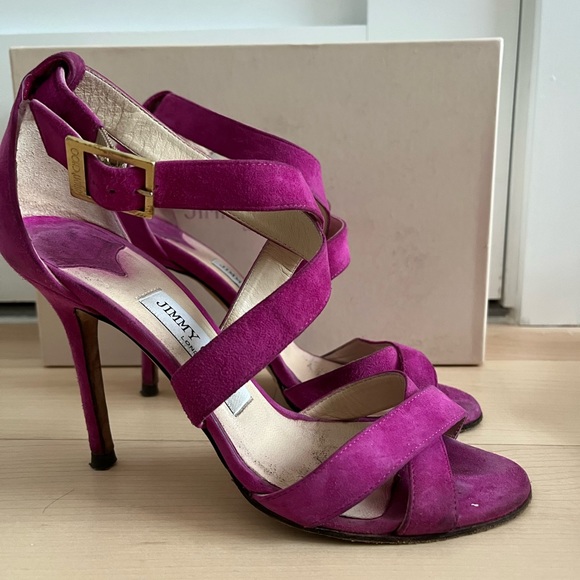 Jimmy Choo Lottie Sandals 100mm in Pink - Picture 2 of 8